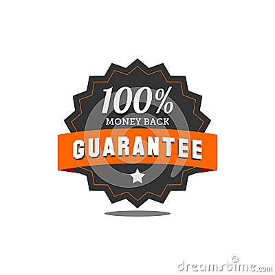 Guarantee Badge Seal stamp Vector Icon Template Vector Illustration