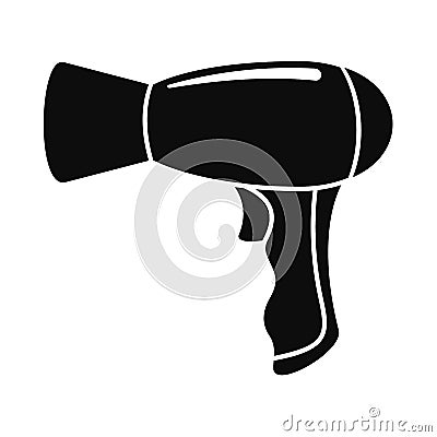 Modern hair dryer icon, simple style Vector Illustration