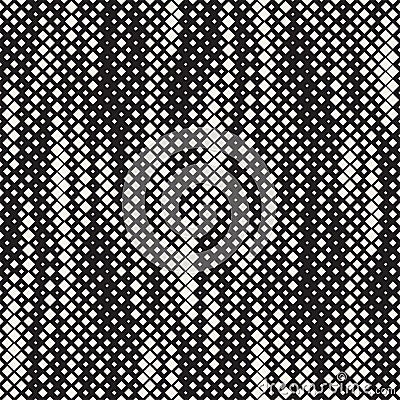 Modern Halftone Texture. Endless Abstract Background With Random Size Squares. Vector Seamless Chaotic Squares Mosaic Vector Illustration