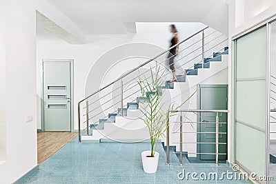 Modern hall interior in minimalism style Stock Photo