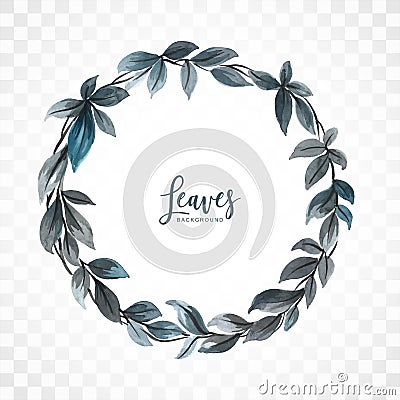 Modern hand draw circular leaf background Stock Photo