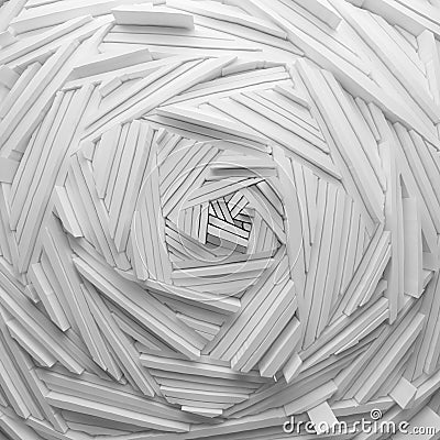 Modern hand draw extruded scribble lines Stock Photo