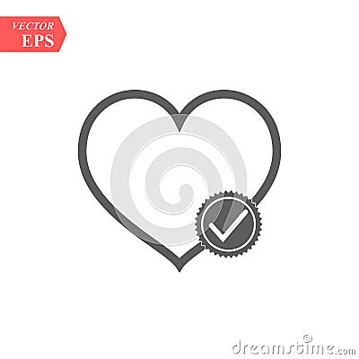 Modern heart line icon. Premium pictogram isolated on a white background. Vector illustration. Stroke high quality Vector Illustration