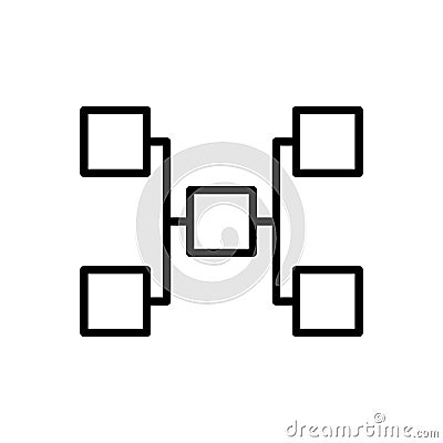 Modern hierarchy line icon Vector Illustration