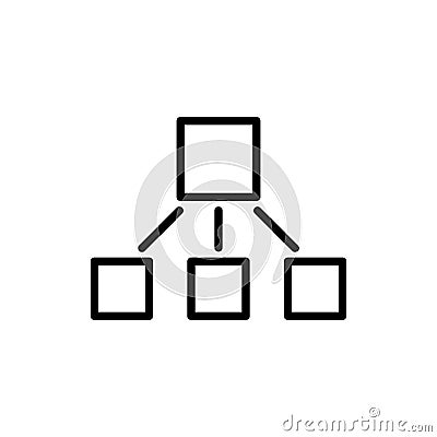 Modern hierarchy line icon Vector Illustration