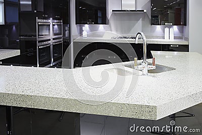 Modern high end luxury kitchen Stock Photo