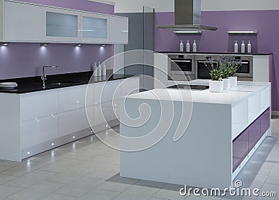 Modern high end luxury kitchen Stock Photo