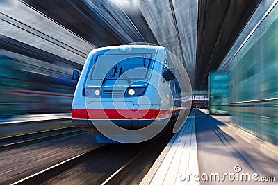 Modern high speed train Stock Photo