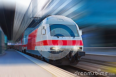 Modern high speed train Stock Photo