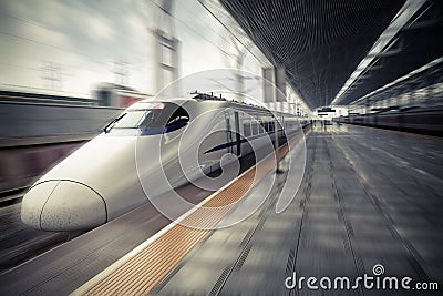 Modern high speed train Stock Photo