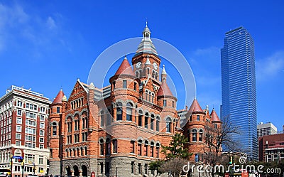 Modern and historic buildings in Dallas Stock Photo