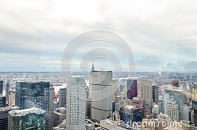 Modern and Historic Buildings Skyscrapers and Towers in Manhattan. New York City Skyline Stock Photo