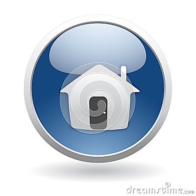 Modern home button Vector Illustration