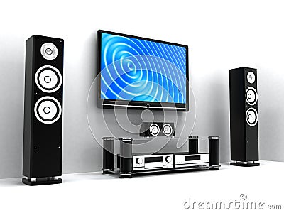 Modern home-cinema Stock Photo