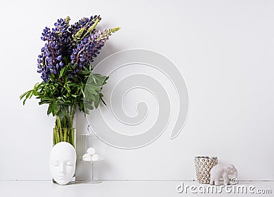 Modern home decor background Stock Photo