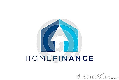 Modern home finance vector logo design Vector Illustration