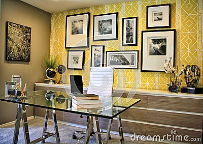 Modern Home Office Stock Photo