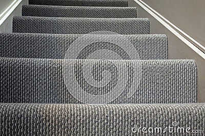 Modern home staircase carpet background Stock Photo