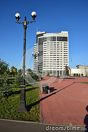 A modern hotel called DUMAN in Astana Editorial Stock Photo