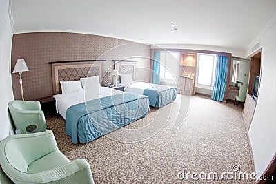 Modern hotel room Stock Photo