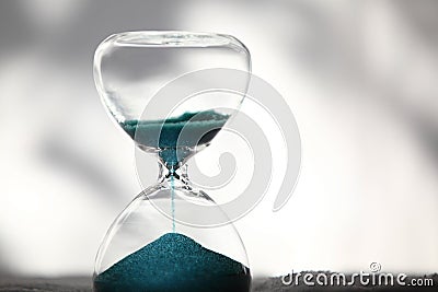 Modern Hourglass. symbol of time. countdown Stock Photo