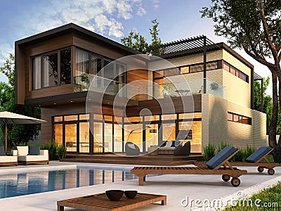 Modern house Stock Photo