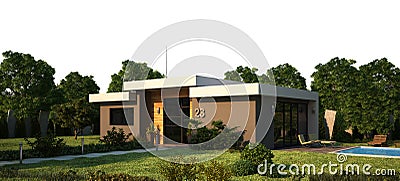 Modern house exterior Stock Photo