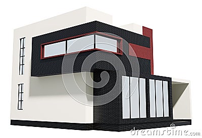 Modern house exterior 3d Stock Photo