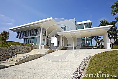 Modern house exterior Stock Photo