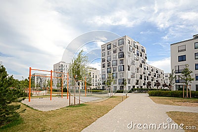 Modern housing in the city Stock Photo
