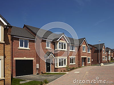 Modern housing development Stock Photo