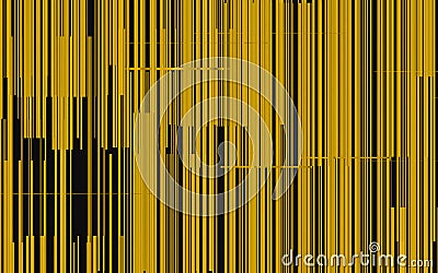 Golden geometric space with lines over black background Stock Photo