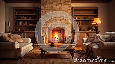 modern indoor home background Cartoon Illustration