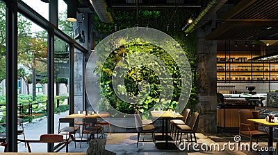 Modern Indoor Vertical Garden Stock Photo