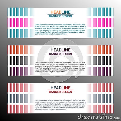 Modern infographic banner design. Vector Vector Illustration