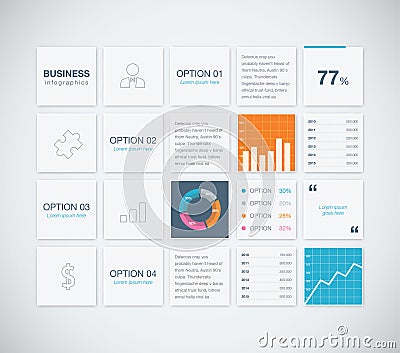 Modern infographic business vector template backgr Vector Illustration