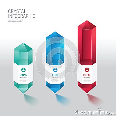 Modern infographics design crystal options banner. Vector Vector Illustration