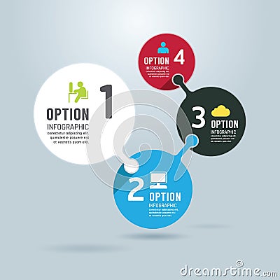 Modern infographics design options banner Vector Illustration