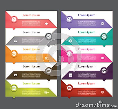 Modern infographics options banner. Vector illustration. can be used for workflow layout, diagram, number options, web design Vector Illustration