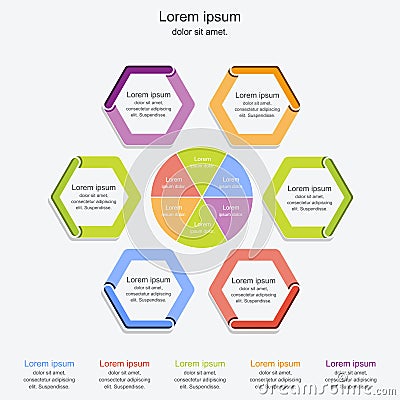 Modern infographics process template,business concept infographic,vector illustration Vector Illustration