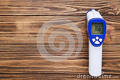 Modern infrared thermometer Stock Photo