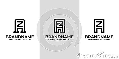 Modern Initials AZ Logo, suitable for business with ZA or AZ initials Vector Illustration