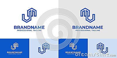 Modern Initials UM Logo, suitable for business with UM or MU initials Vector Illustration