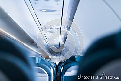 Modern inside of aircraft Stock Photo