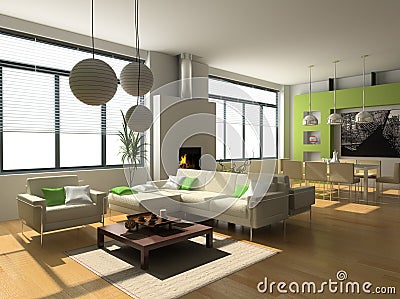 Modern interior Stock Photo