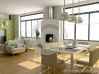 Modern interior Stock Photo