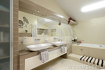 Modern interior.Bathroom Stock Photo