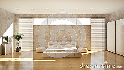 Modern interior of a bedroom Stock Photo