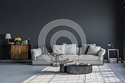 Modern interior design. Decorative background of a house, apartment, office or hotel. Stock Photo