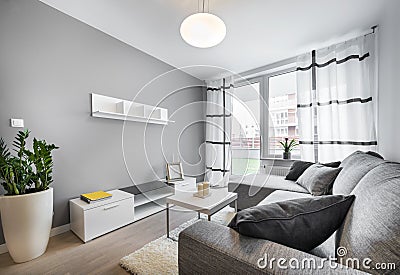 Modern interior design living room Stock Photo